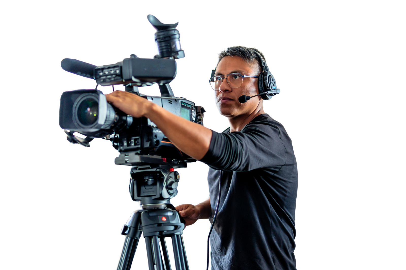 Cameraman e estúdio de gravação TV Life América